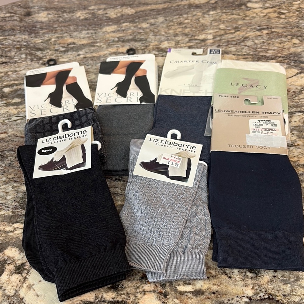 NWT 7 PC Designer Trouser Sock Bundle